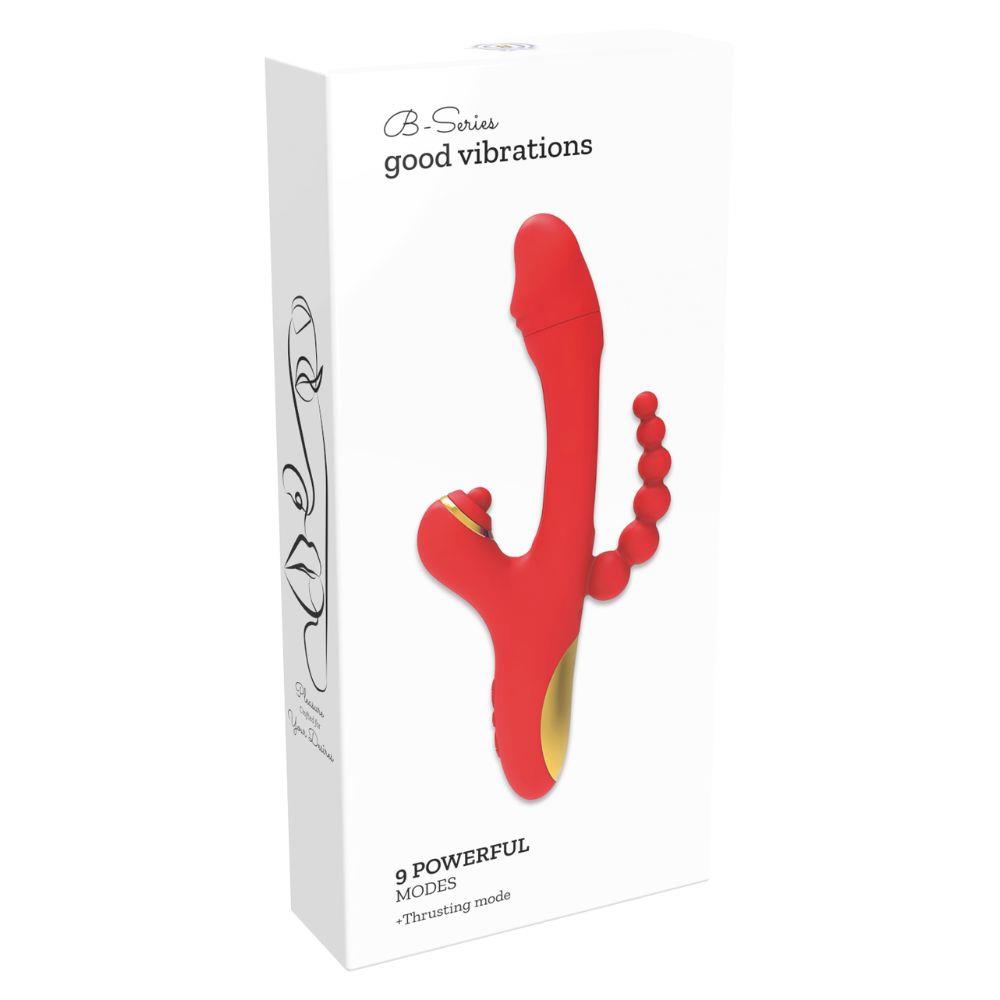 Luxe USB vibraator 9 vibratsiooni- ja koputusfunktsiooniga