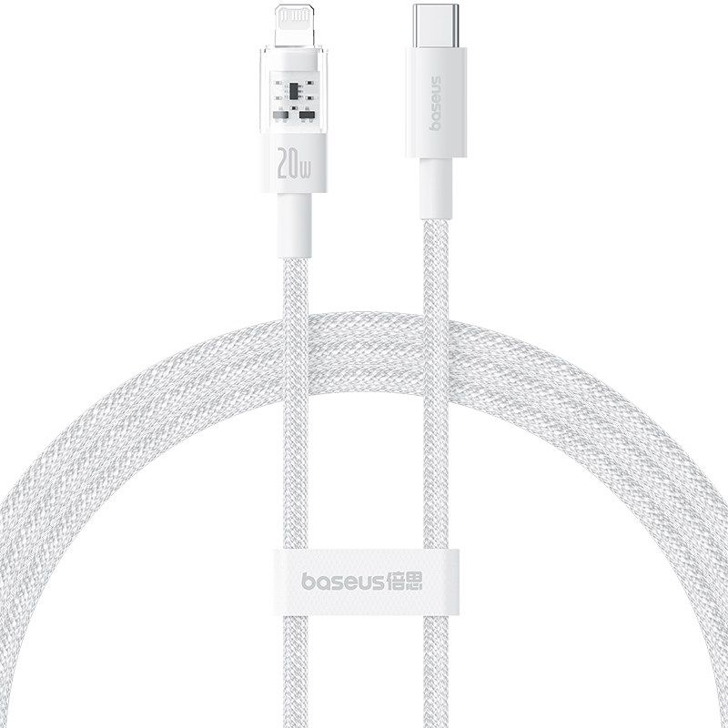 Baseus Gem USB C-IP Cable 20W 1m (white)