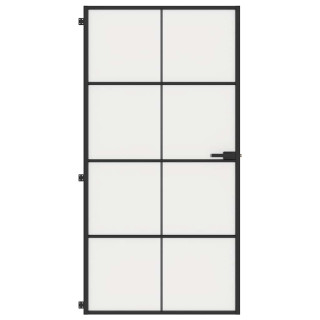 õhuke siseuks, must, 102,5x201,5 cm, klaas ja alumiinium