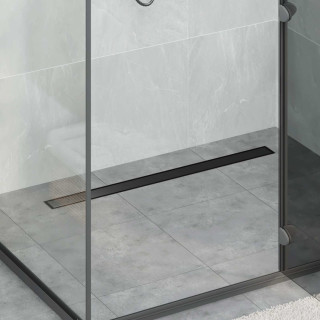 Dushi äravool 2-in-1 koos 360° sifooniga Must 90 cm