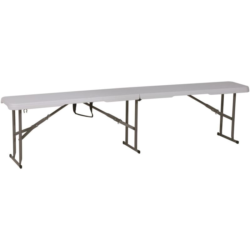 FOLDING CATERING BENCH 183X28X43CM WHITE