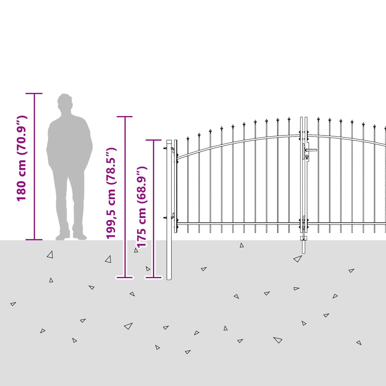 Aia aed Must 150 x 400 cm