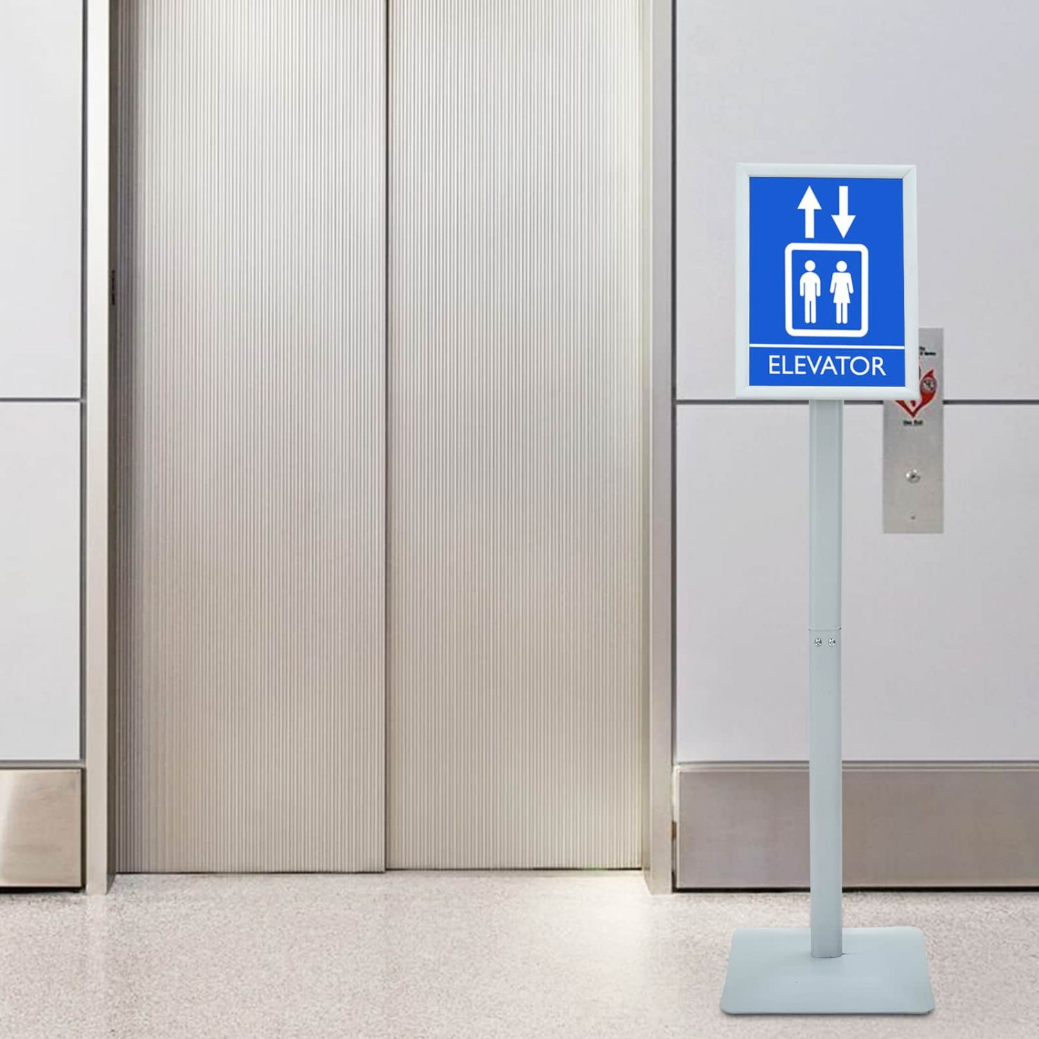 Pjedestaali plakati tugi Hõbedane 32 x 27 x 119 cm