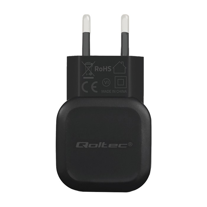 Qoltec Charger 12W | 5V | 2.4A | USB + USB type C