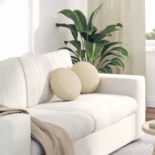 Istumispatjad 2 pcs cream Ø30 x 13 cm kangas