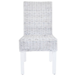 söögitoolid 2 tk, helepruun, Kubu rotang ja mahagonipuit