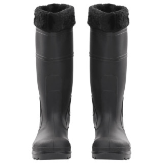 Резиновые сапоги со съемной подкладкой, черные, размер 39, ПВХ