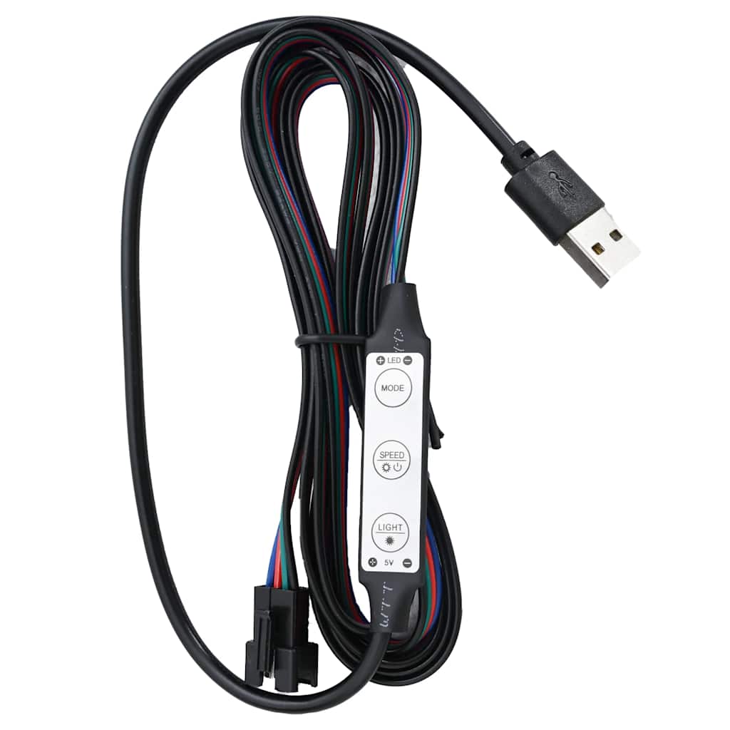 voodiraam LEDiga must kunstnahast 140 x 200 cm