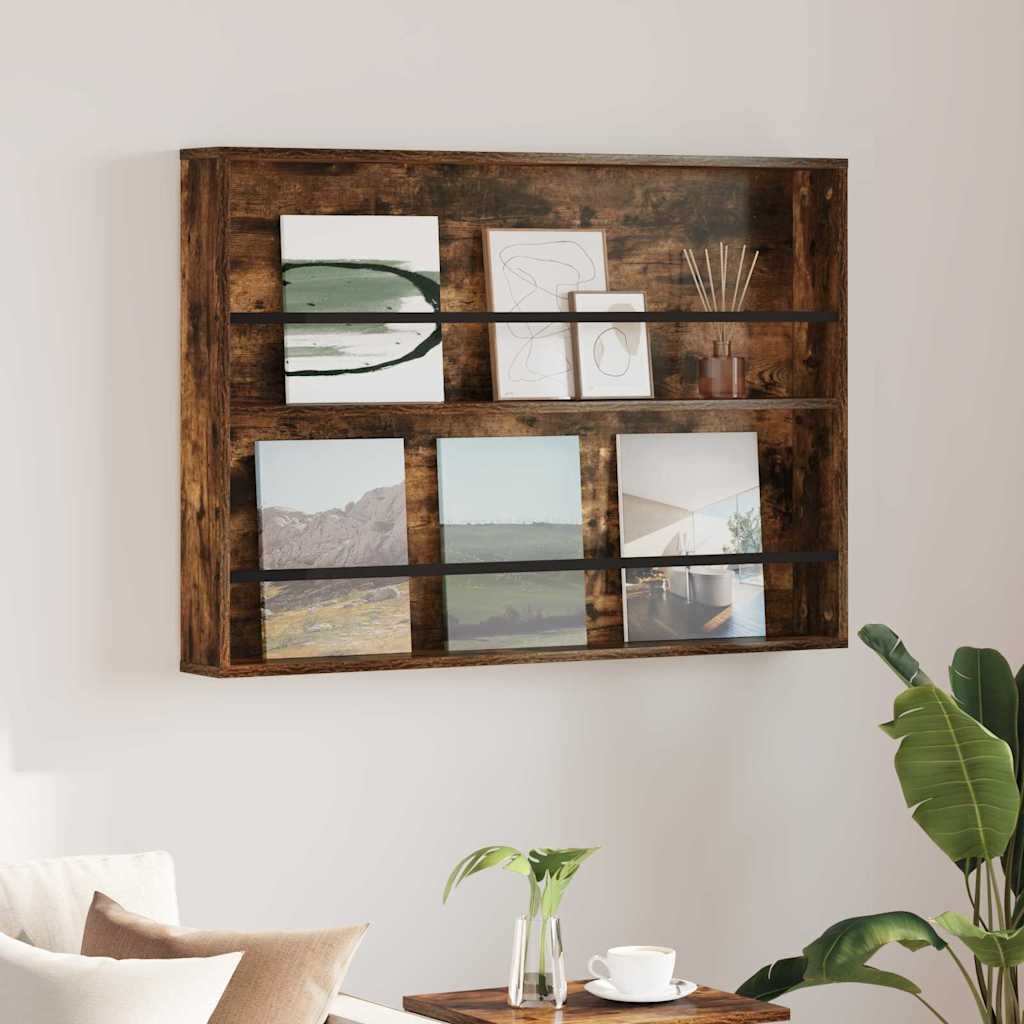 Ajakirja riiul Suitsetatud tamm 100 x 12 x 70 cm Tehispuit