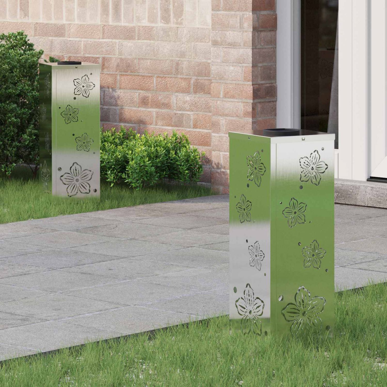 Päikese LED käigutee tuli 2 pcs Roostevaba teras