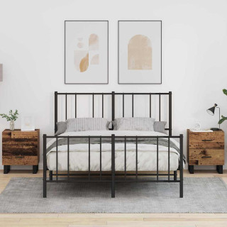 Öölambi kapp 2 pcs Vana puit 40 x 35 x 47.5 cm Tehispuit