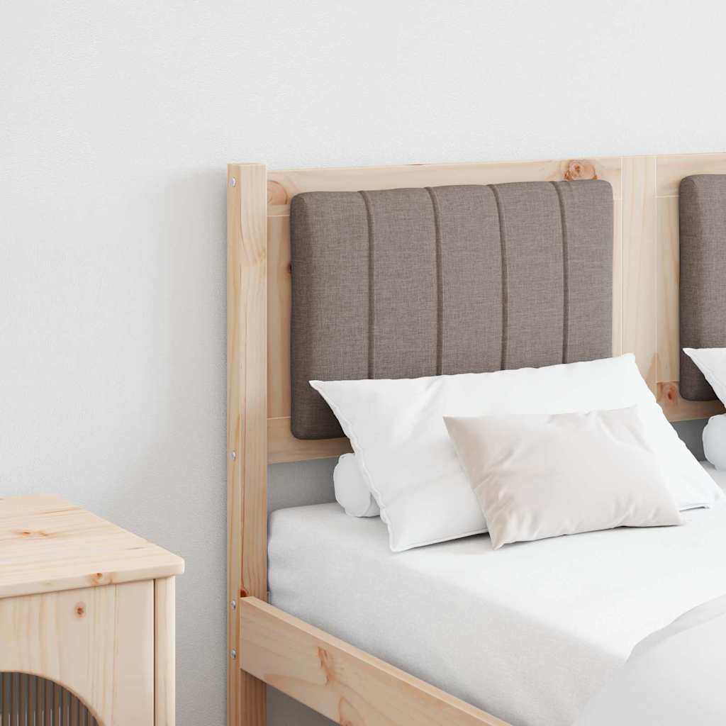 Polsterdatud voodiots Pruun 120 cm Tugev männipuit ja kangas