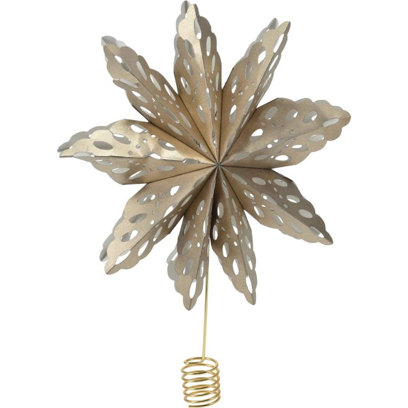 CHRISTMAS TREE TOP STAR 30CM PAPER GOLD
