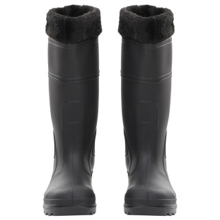 Резиновые сапоги со съемной подкладкой, черные, размер 38, ПВХ