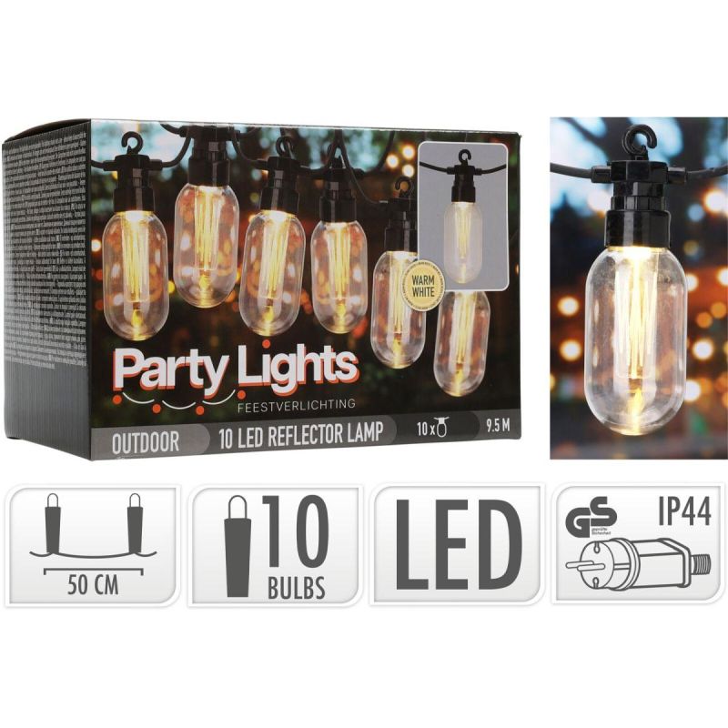 GARDEN PARTY LIGHT 10LED EDISON
