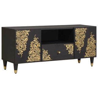 Telerikapp sahtliga Must 105 x 33 x 46 cm Tugev mango puu