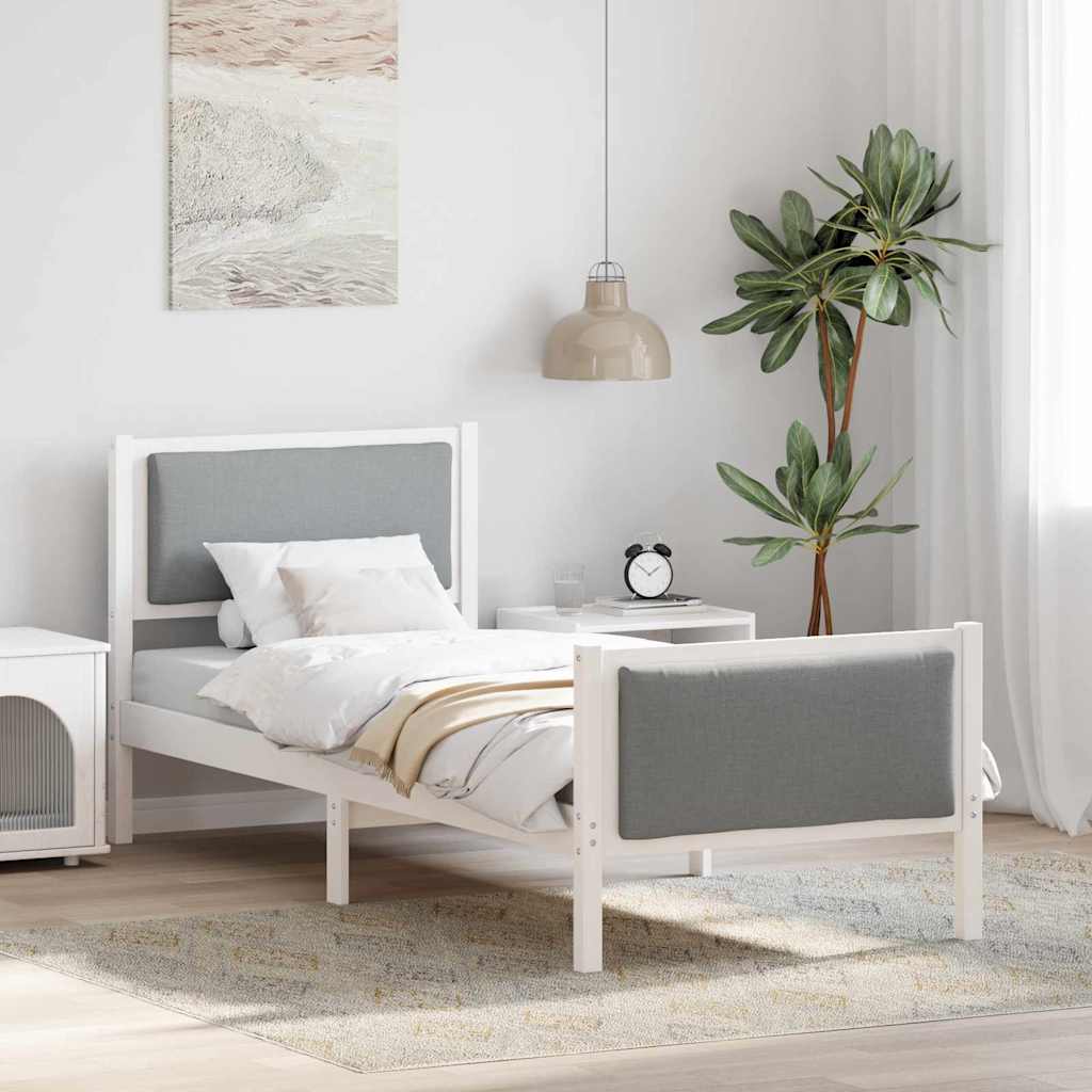 Voodi raam peaga Helehall 75 x 190 cm kangas