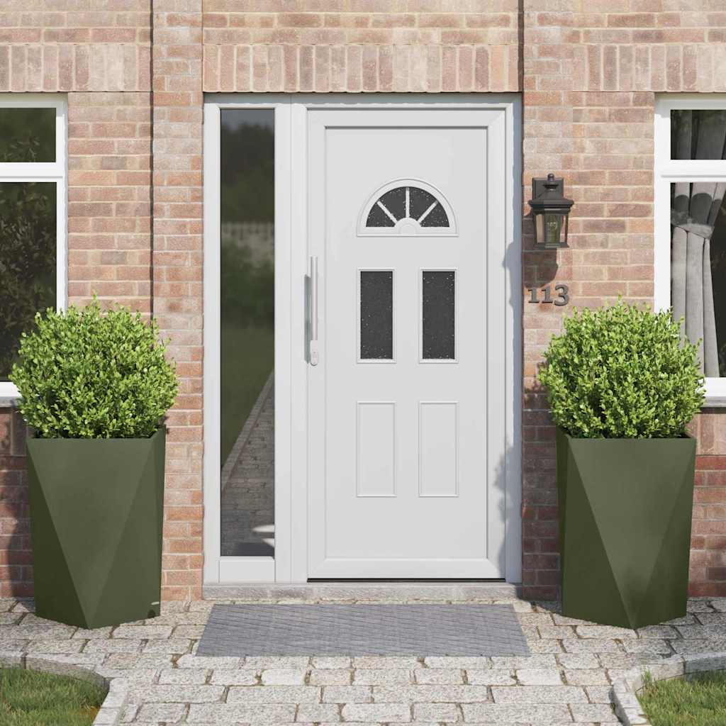 Taimekast 2 pcs Küpset roheline 50 x 50 x 75 cm Teras