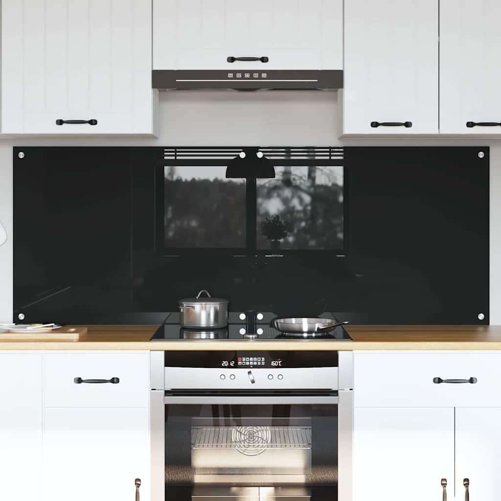 Kögi Splashback Must 80 x 60 cm karastatud klaas