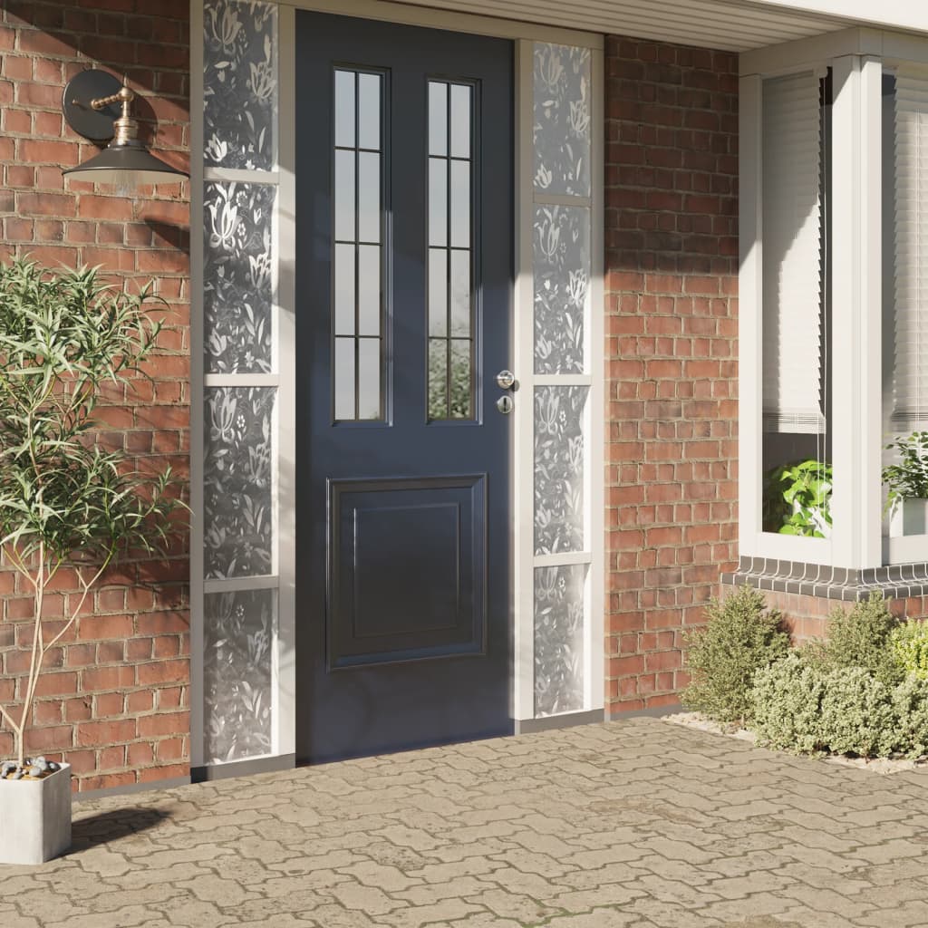 aknakile, jäätunud, lille muster, 90x500 cm, PVC