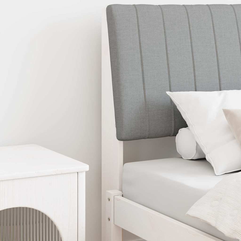 Polsterdatud voodiots Helehall 90 cm Tahke mänd