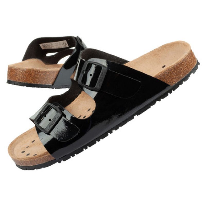Abeba Sandals Black W 8088 Work Flip-Flops