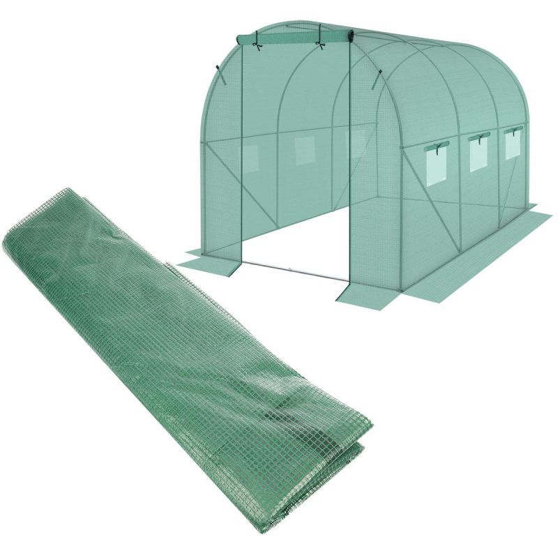 FOIL COVER FOR GARDEN TUNNEL GREENHOUSE 200x300x200CM GREEN