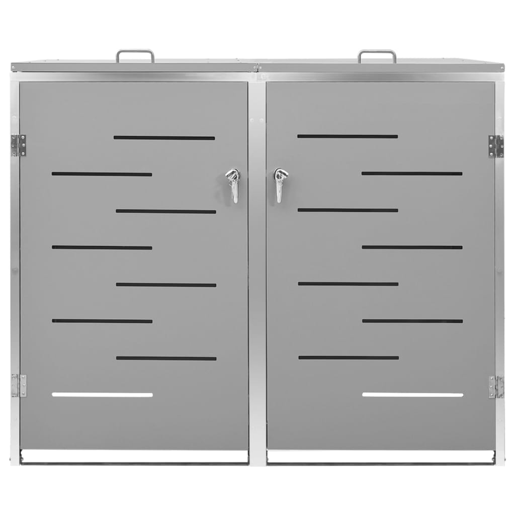 Укрытие для двух мусорных баков 138x77,5x112,5 см, нержавеющая сталь