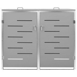 Укрытие для двух мусорных баков 138x77,5x112,5 см, нержавеющая сталь