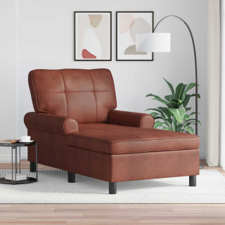 Chaise Lounge padjaga Küüriv Pruun 91 x 157 x 91 cm Antiik PU