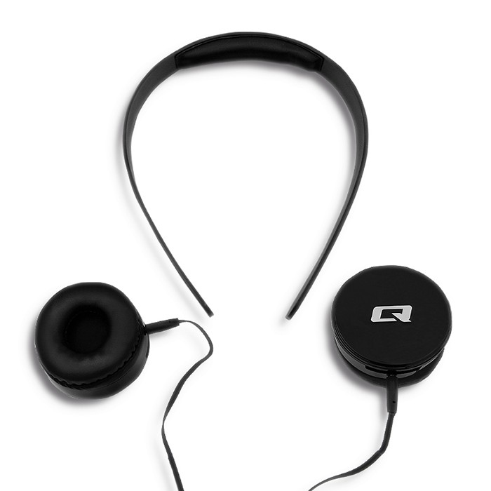 Qoltec Headphones with microphone | Black