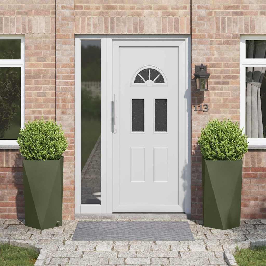 Taimekast 2 pcs Küpset roheline 40 x 40 x 75 cm Teras