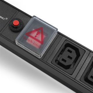 Qoltec power strip for RACK 19" | 1U | 10A | PDU | CB | 8xIEC C13 | 2m