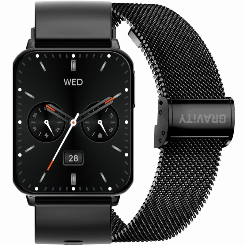 Smartwatch Gravity Black 2 Straps GT17-7