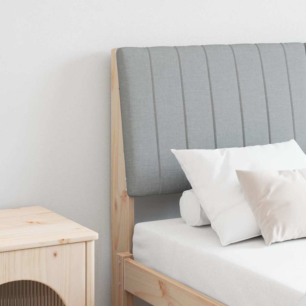 Polsterdatud voodiots Helehall 135 cm Tahke mänd