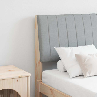 Polsterdatud voodiots Helehall 135 cm Tahke mänd