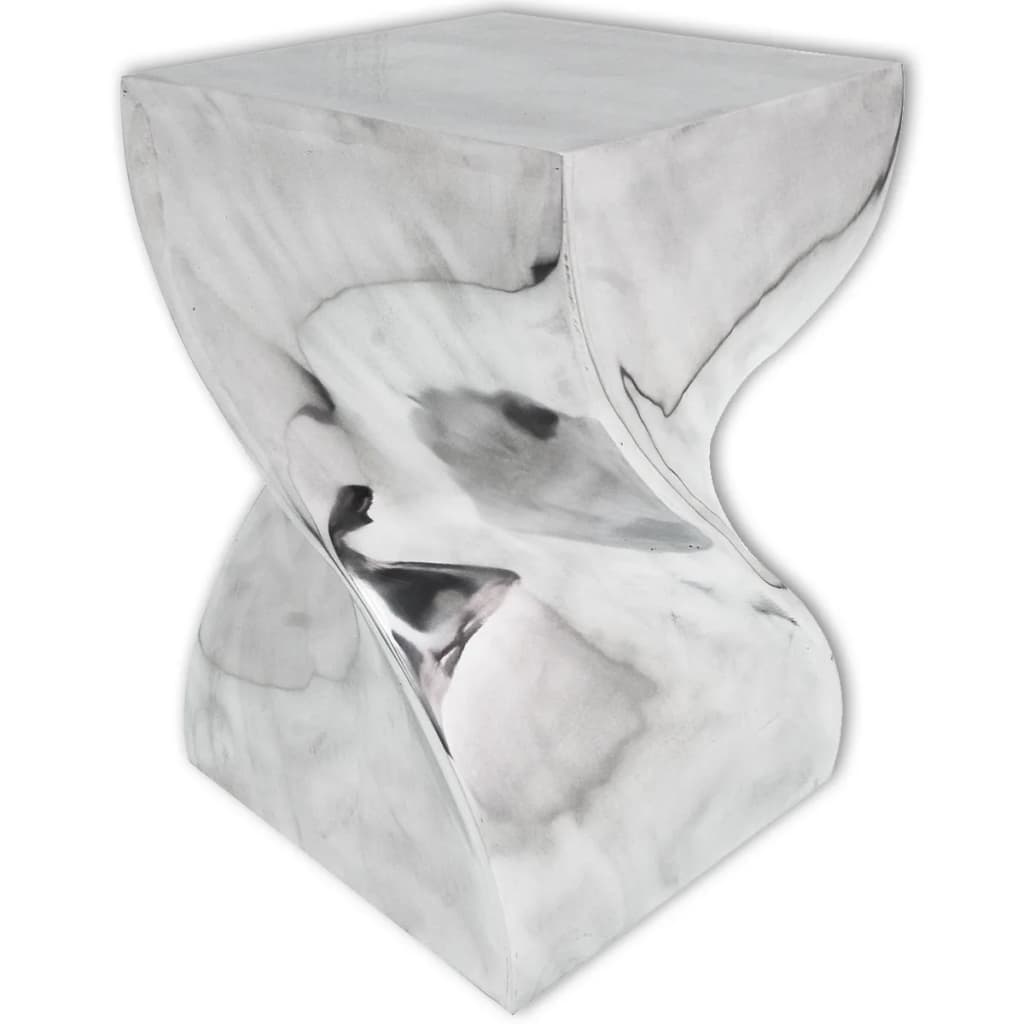 Алюминиевый серебристый столик-подставка с витым дизайном