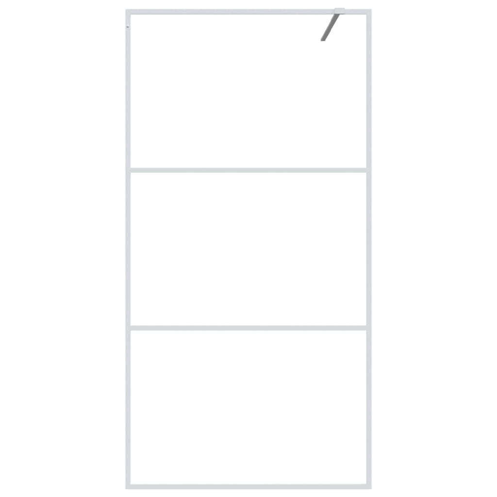 Душевая стенка, белая, 100 x 195 см, прозрачное ESG-стекло