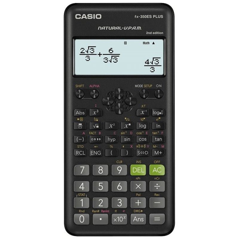 CASIO SCIENTIFIC CALCULATOR FX-350ESPLUS-2 BLACK, 12-DIGITAL DISPLAY
