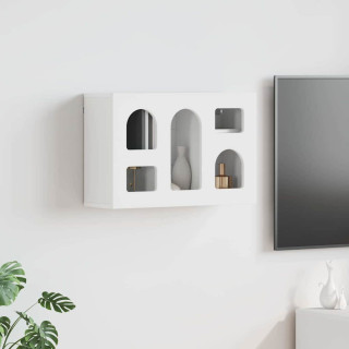 Seinakapp riiuliga Valge 60 x 20 x 40 cm Tehispuit