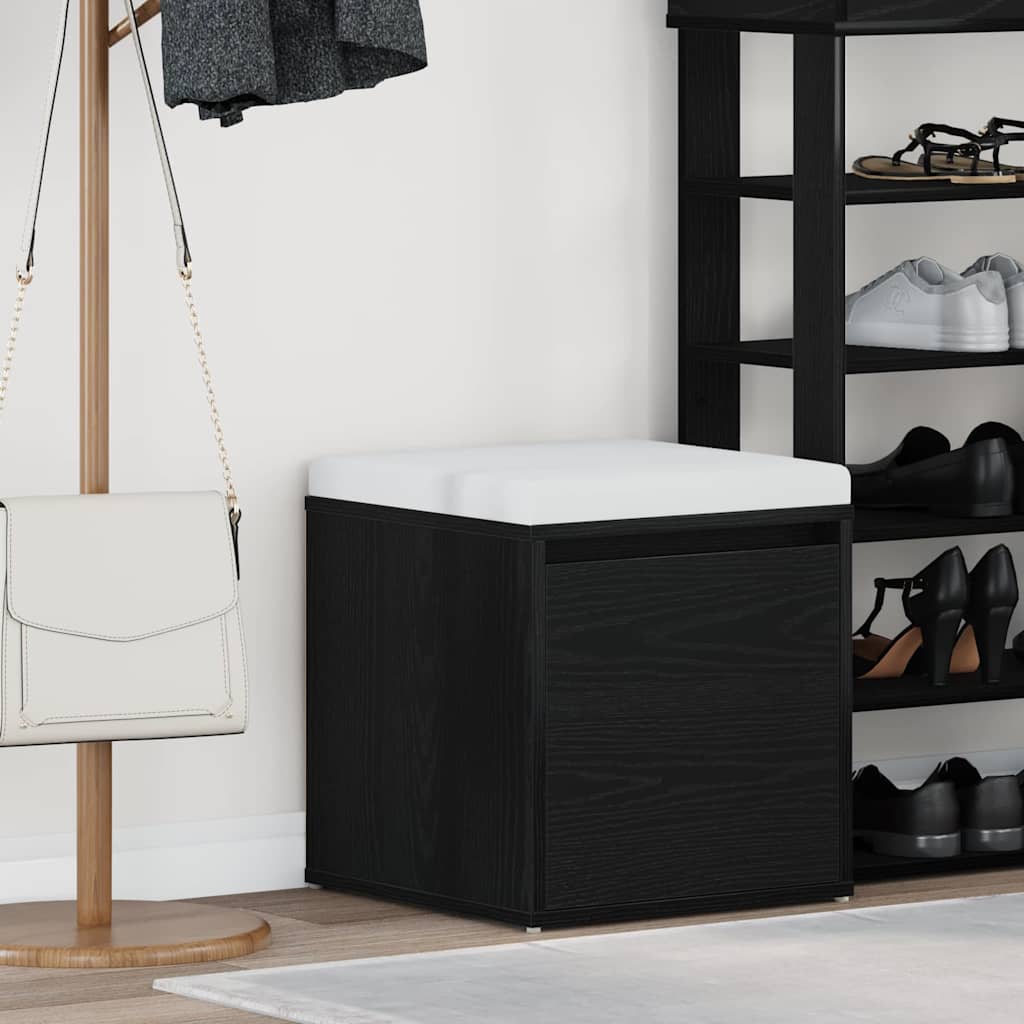 Sahtlitega Kapp Must Puit 40,5x40x40 cm Tehispuit