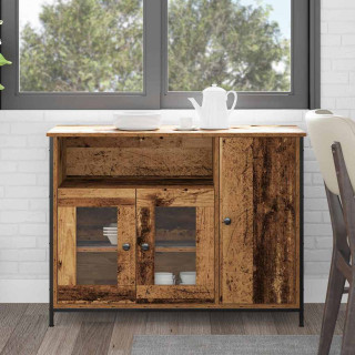 Шкаф из состаренного дерева 100x35x75 см, искусственное дерево