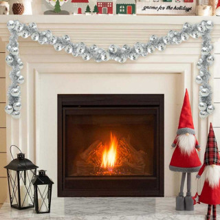 Jõulupallide lipuvaks Hõbedane 186 cm Polüstüreen