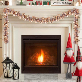 Jõulupallide lipuvaks Roosa kuld 186 cm Polüstüreen