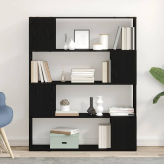 Книжный шкаф Черный Dubel 100x24x124 см Деревокомпозит