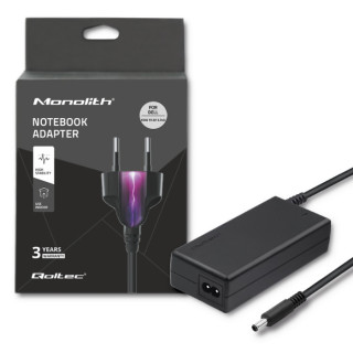Qoltec Power adapter for laptop Dell | 65W | 19.5V | 3.34A | 4.5*3.0+pin | +power cable