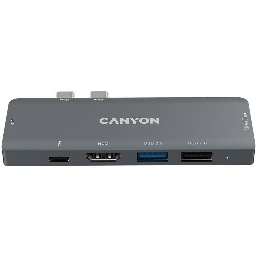 CANYON hub DS-5 7in1 Thunderbolt 3 Серый космос