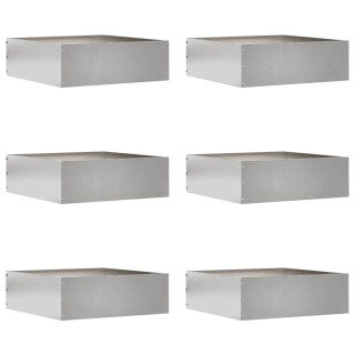 Murupiire 6 pcs Hõbedane 40 x 40 x 13 cm Roostevaba teras