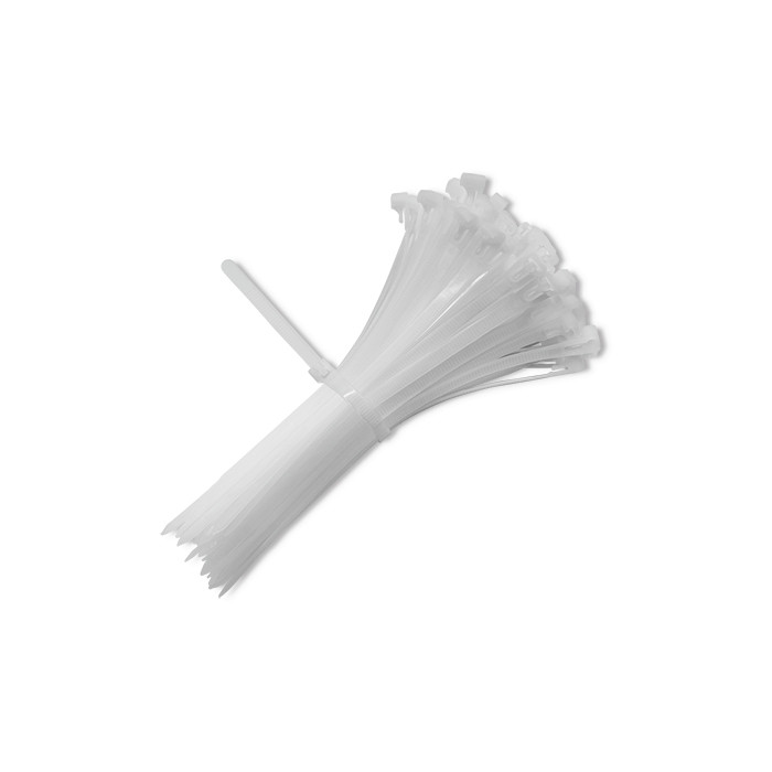 Qoltec Reusable Self-locking cable tie | 4.8*200 mm | Nylon UV | White