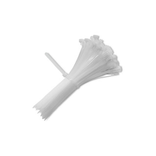 Qoltec Reusable Self-locking cable tie | 4.8*200 mm | Nylon UV | White
